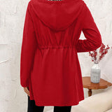 Preokretivi kaput s kapuljačom i leopard uzorkom