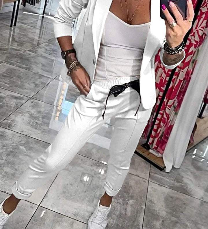 Fenna™ | Opušteni jednobojni dvodijelni set za žene