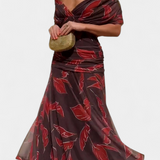 Alondra™ | Duga cvjetna haljina s V-izrezom