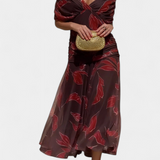 Alondra™ | Duga cvjetna haljina s V-izrezom