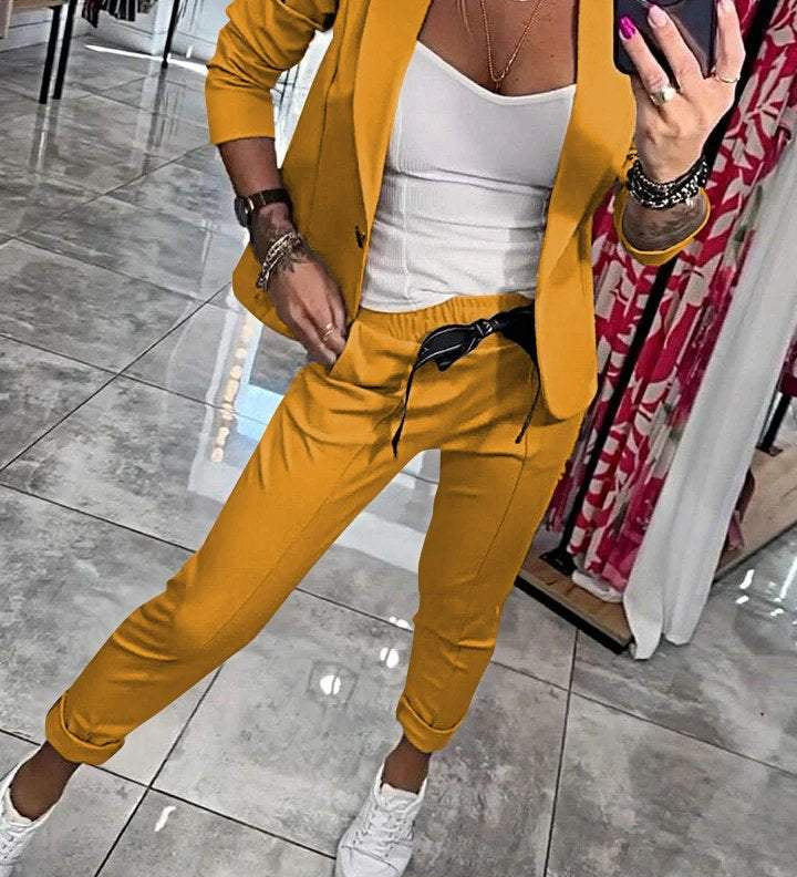 Fenna™ | Opušteni jednobojni dvodijelni set za žene