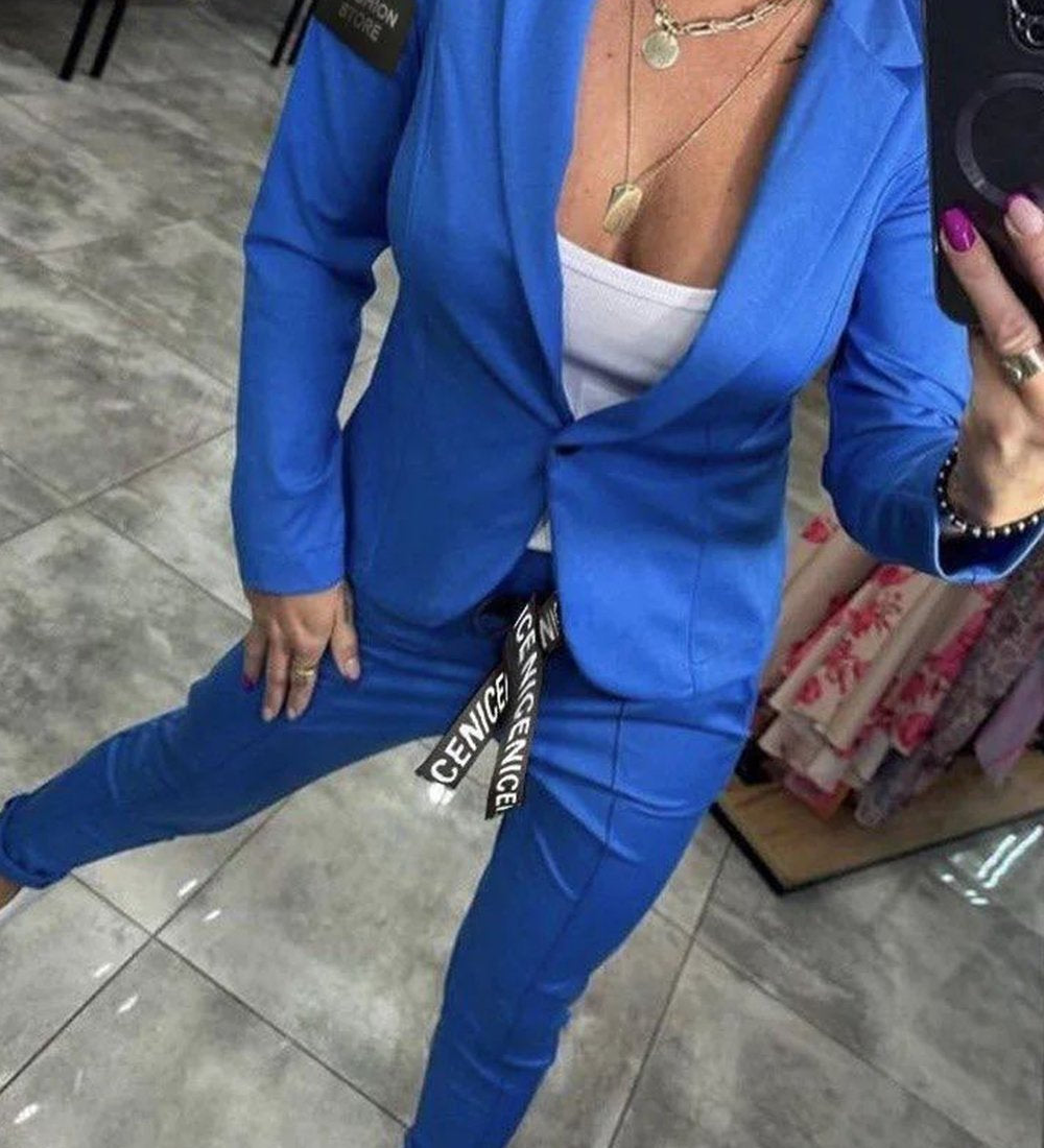 Fenna™ | Opušteni jednobojni dvodijelni set za žene