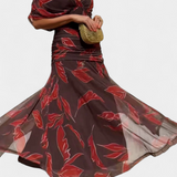 Alondra™ | Duga cvjetna haljina s V-izrezom