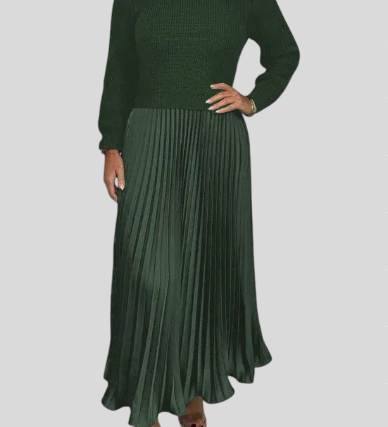 Claudia - Plisirana Haljina s Puloverom