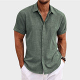 Oliver - Herreskjorte med korte ærmer i hør