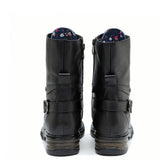 Udobne čizme od prave kože s vezicama i unutarnjim patentnim zatvaračem