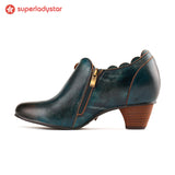 Ručne cvjetne kožne cipele retro stila