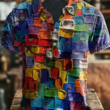 Umjetnička apstraktna šarena majica polo