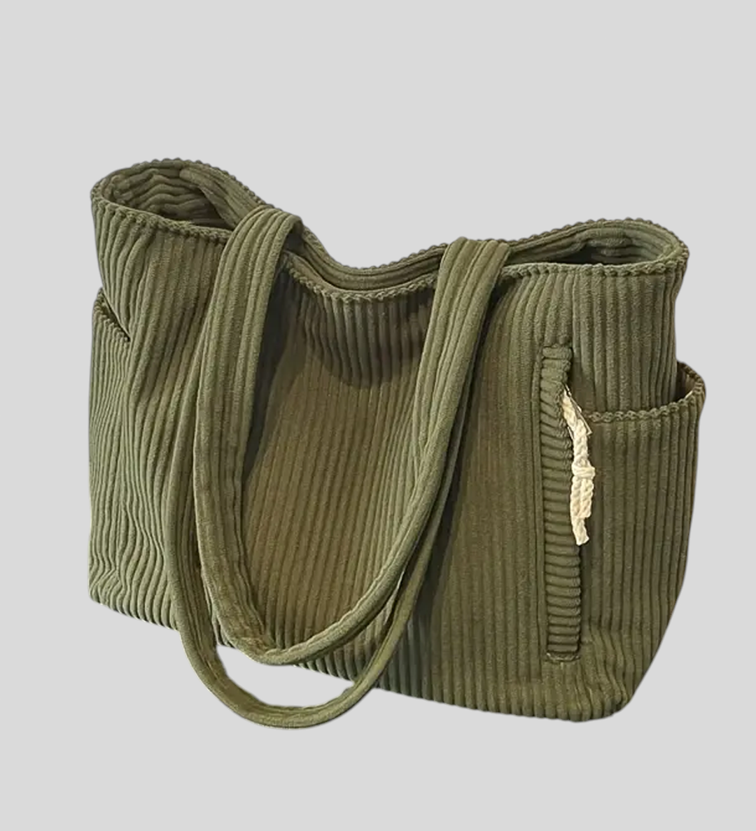 Tilda - Rebrasta torbica s detaljem od konopa
