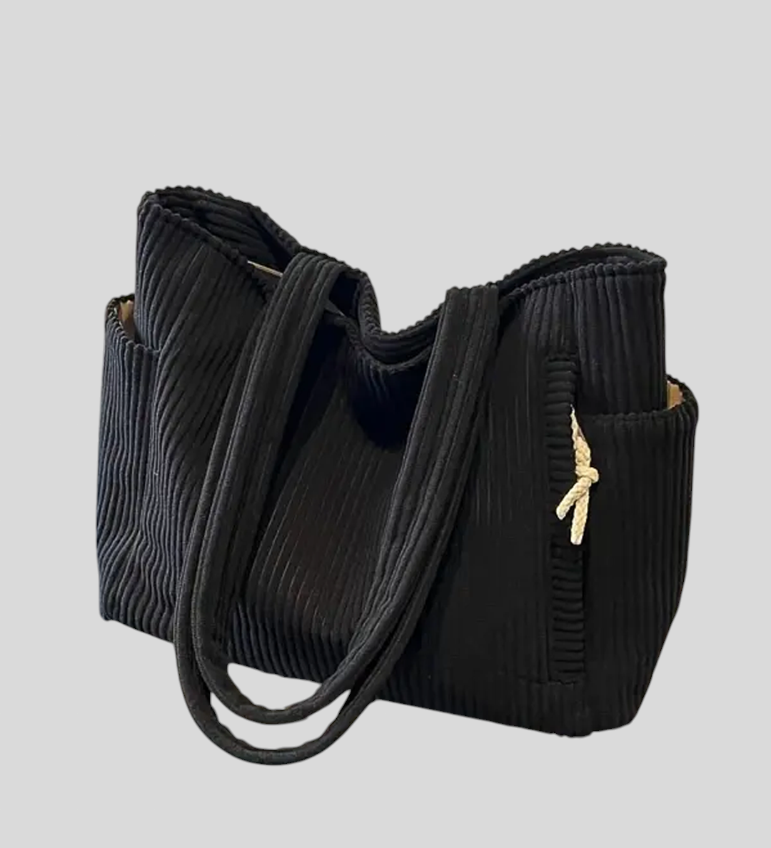 Tilda - Rebrasta torbica s detaljem od konopa