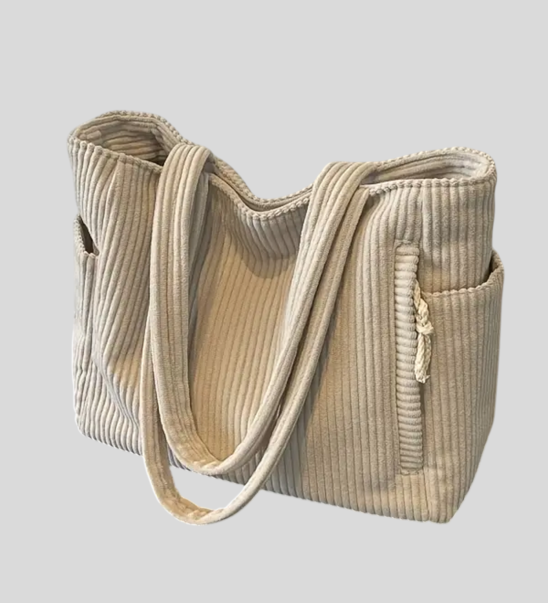 Tilda - Rebrasta torbica s detaljem od konopa
